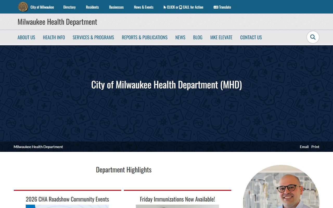 Milwaukee marriage license at the City of Milwaukee Health Department page