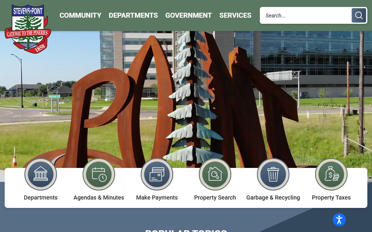 Stevens Point marriage license at the Stevens Point city website