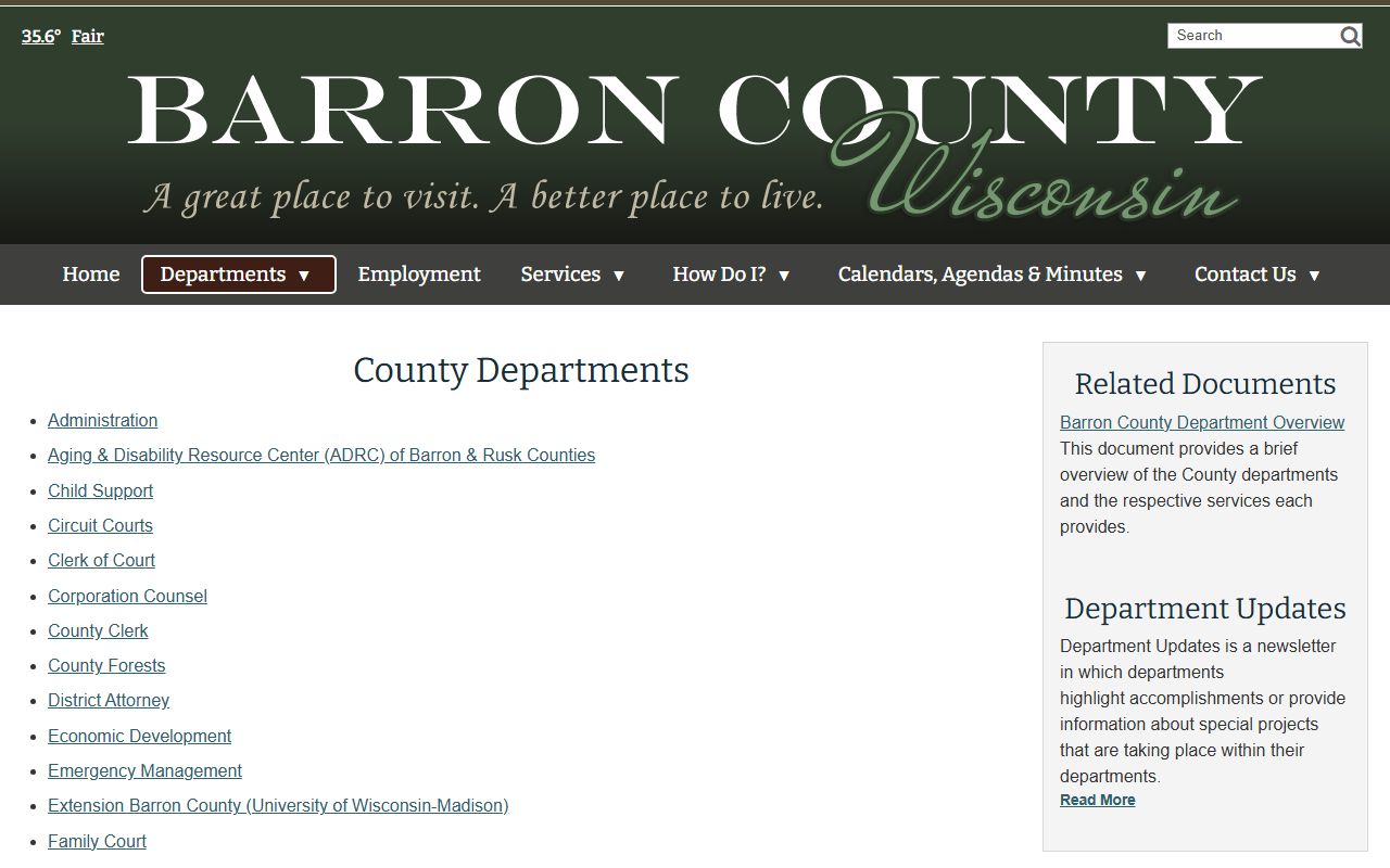 Barron County marriage license at the Barron County Register of Deeds