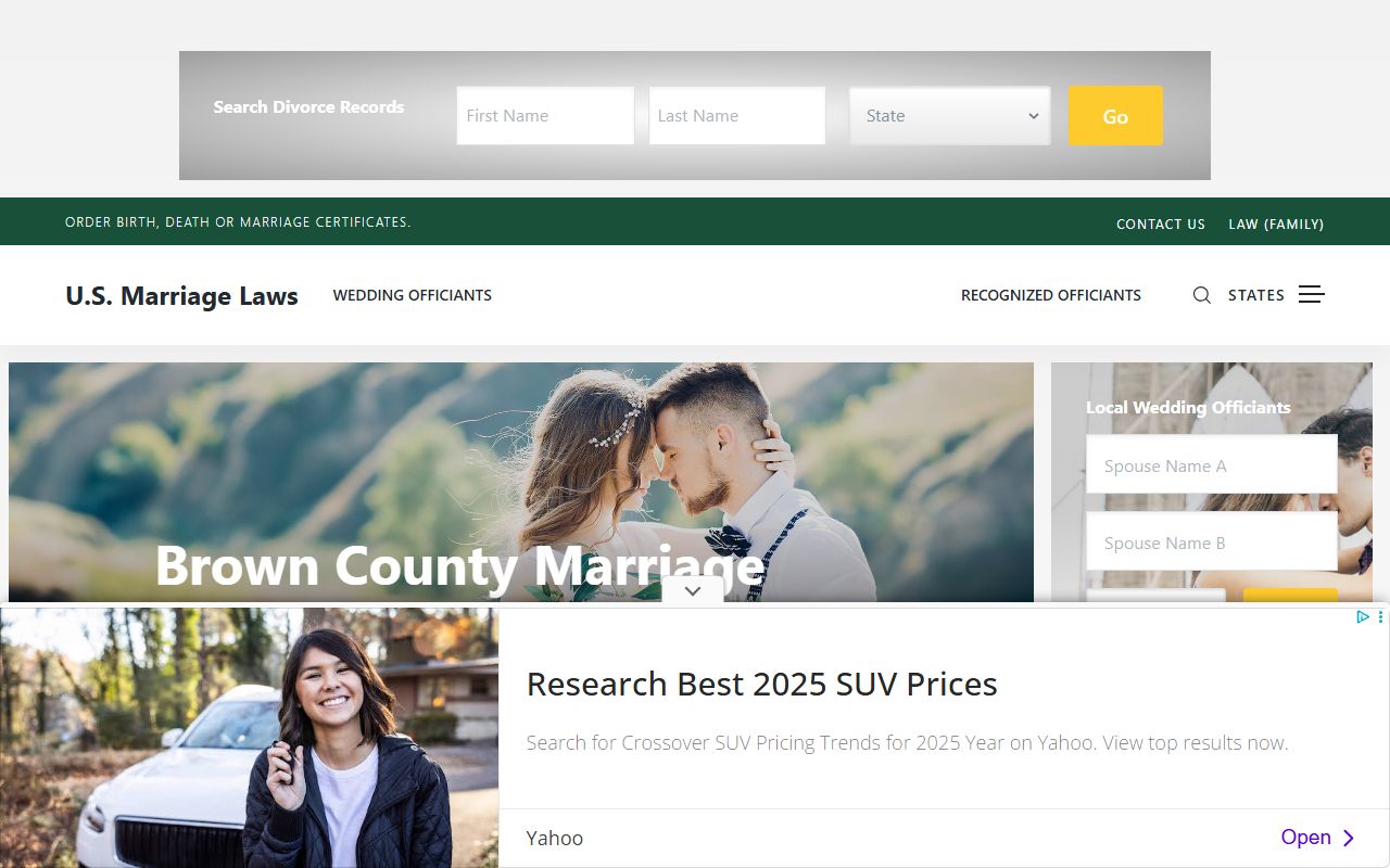 Brown County marriage license office requirements in Green Bay