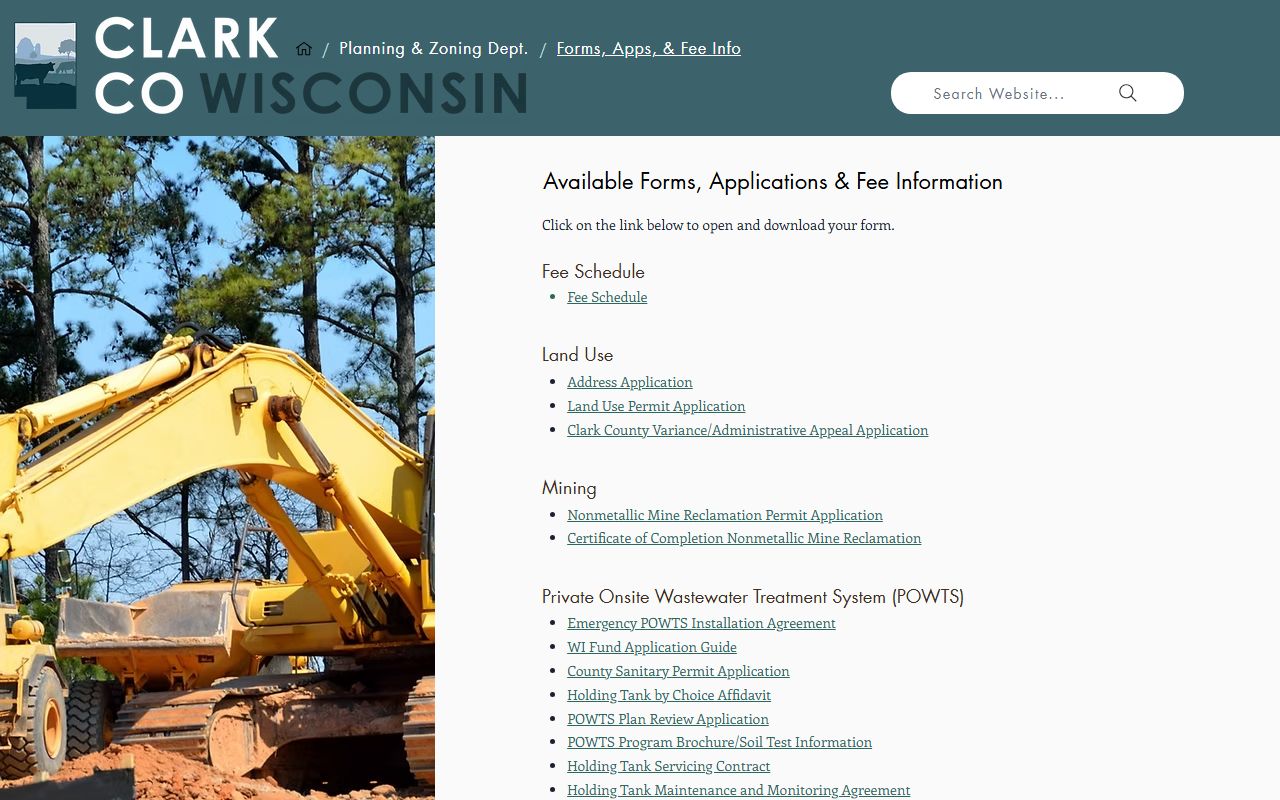 Clark County marriage license at the Clark County forms and fees page