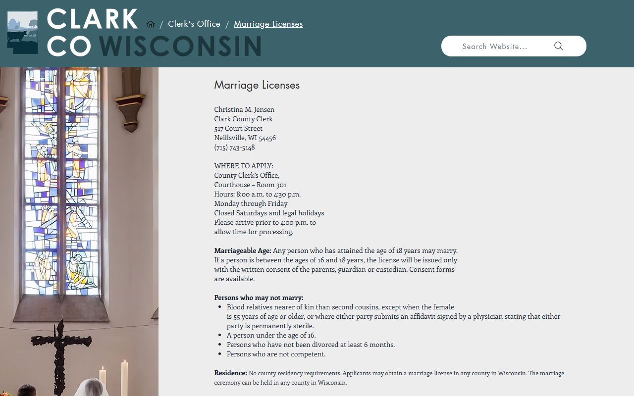 Clark County marriage license at the Clark County marriage license office