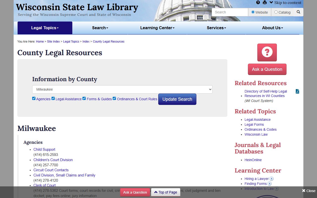 Milwaukee County marriage license law library reference in Milwaukee