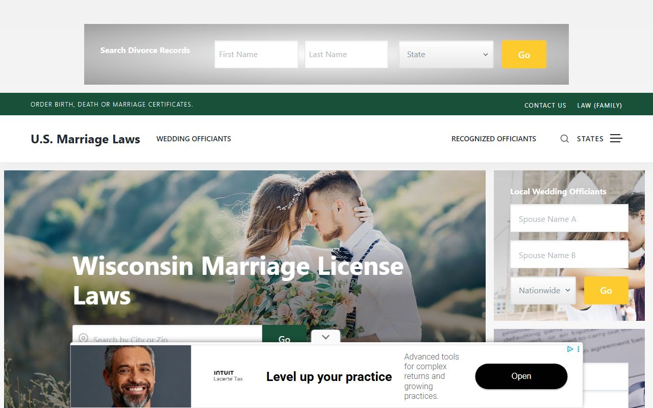 Wisconsin marriage license statewide county summary